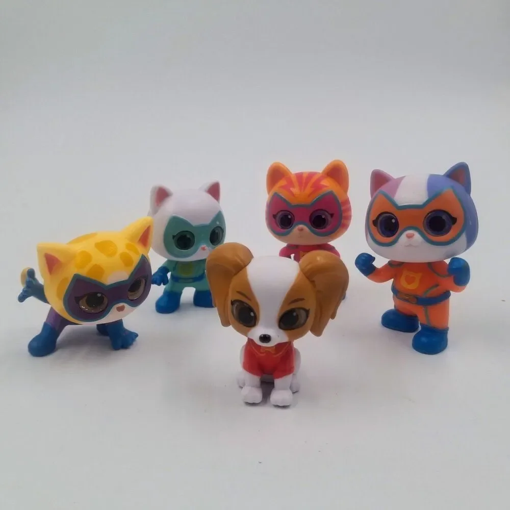 Disney Junior Super Kitties Lot of 5 Hero Squad Mini Action Figures
